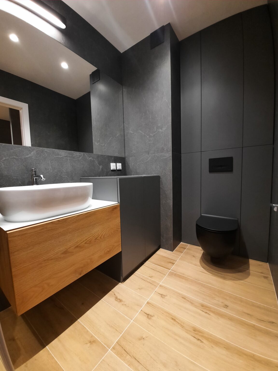 Łazienka na wymiar Trójmiasto – zabudowa łazienkowa, realizacja MOS Meble